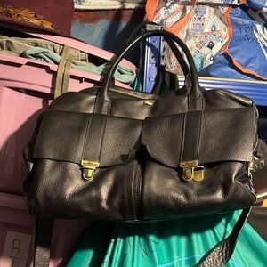 Black Leather Men's Bag